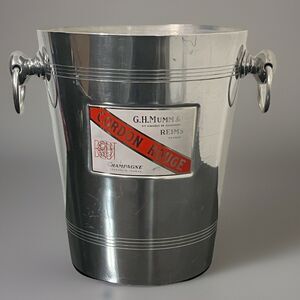 Vintage G H Mumm Cordon Rouge Champagne Ice Bucket Silver Tone Made in France